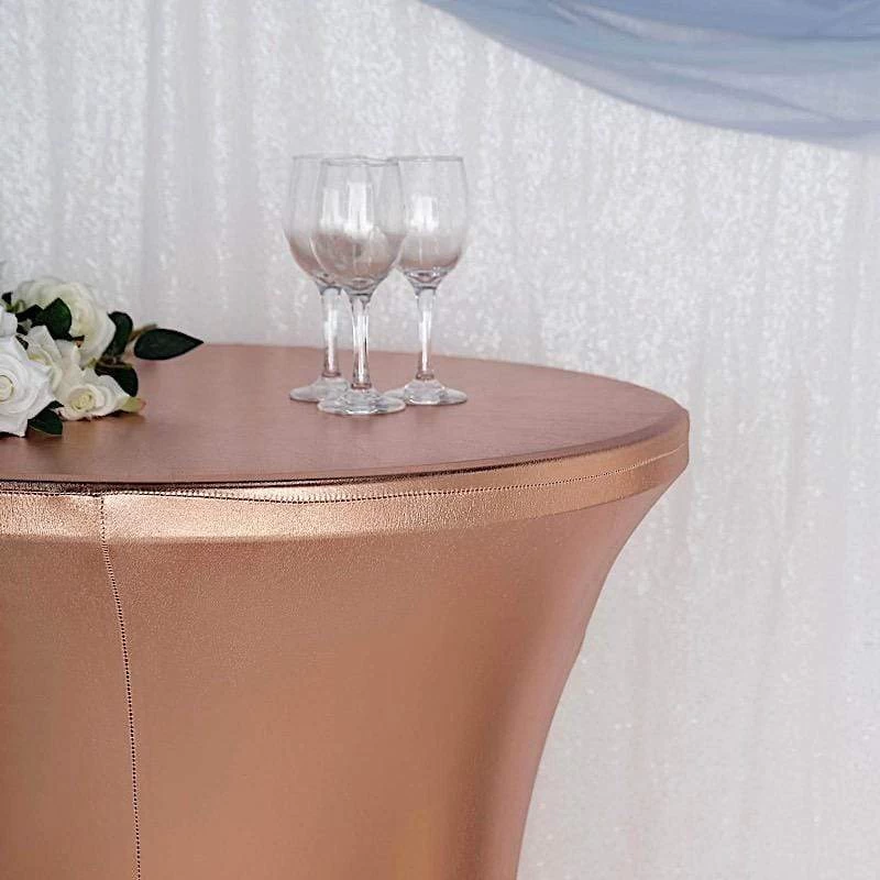 Metallic Premium Cocktail Table Cover Fitted Spandex Tablecloth - Image 4