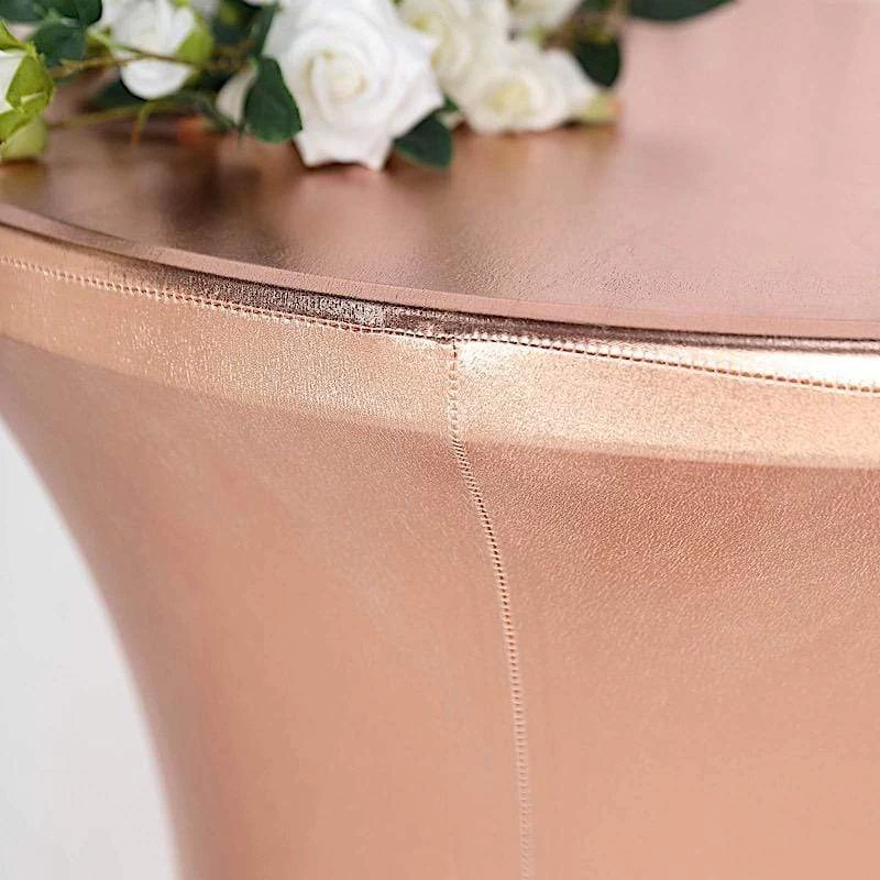 Metallic Premium Cocktail Table Cover Fitted Spandex Tablecloth - Image 6