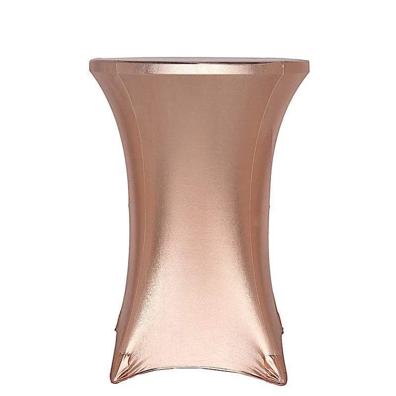Metallic Premium Cocktail Table Cover Fitted Spandex Tablecloth - Image 9