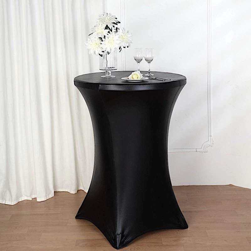 Metallic Premium Cocktail Table Cover Fitted Spandex Tablecloth - Image 20