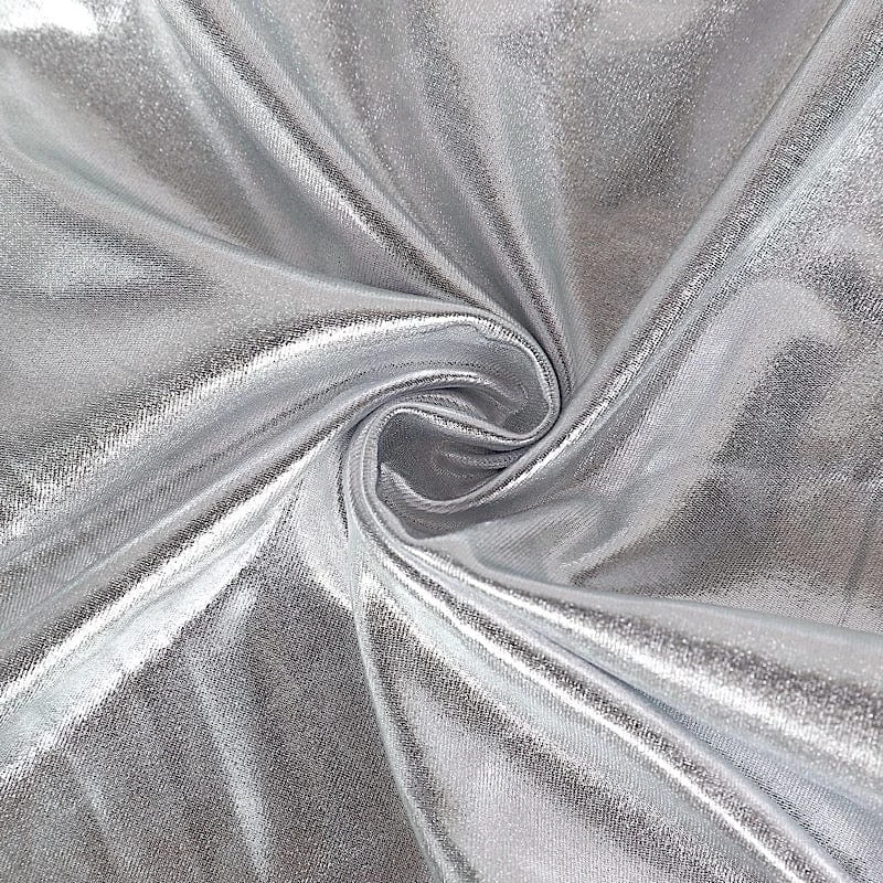 Round Fitted Metallic Spandex Cocktail Table Top Cover - Image 13