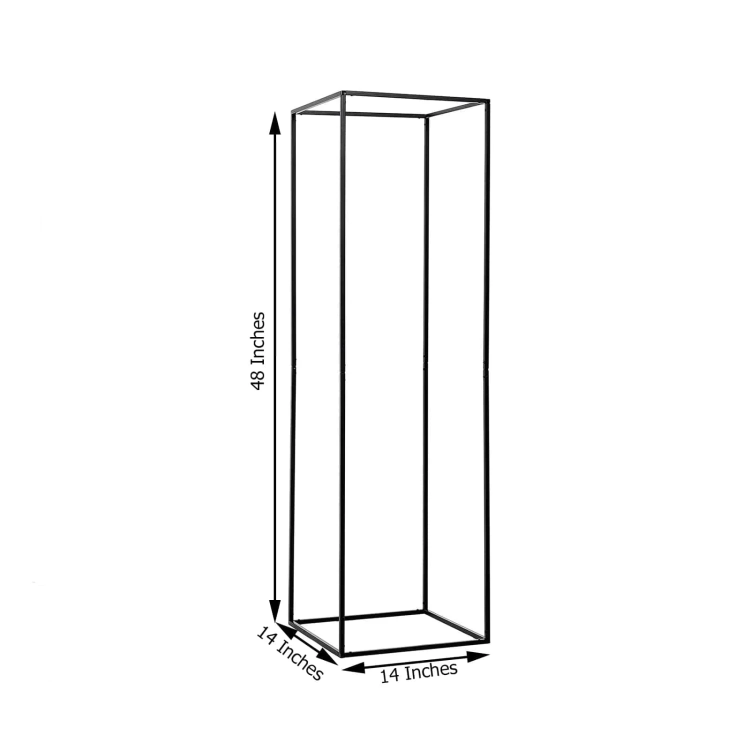 2 Rectangular 48 In Tall Metal Geometric Flower Stands Centerpieces - Image 16