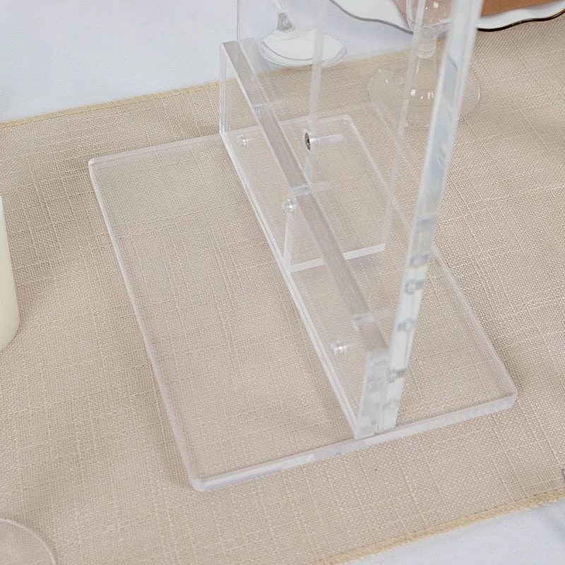 40 In Clear Over The Table Rectangular Acrylic Flower Display Stand - Image 10