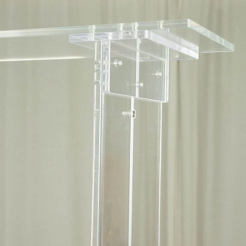 40 In Clear Over The Table Rectangular Acrylic Flower Display Stand - Image 5