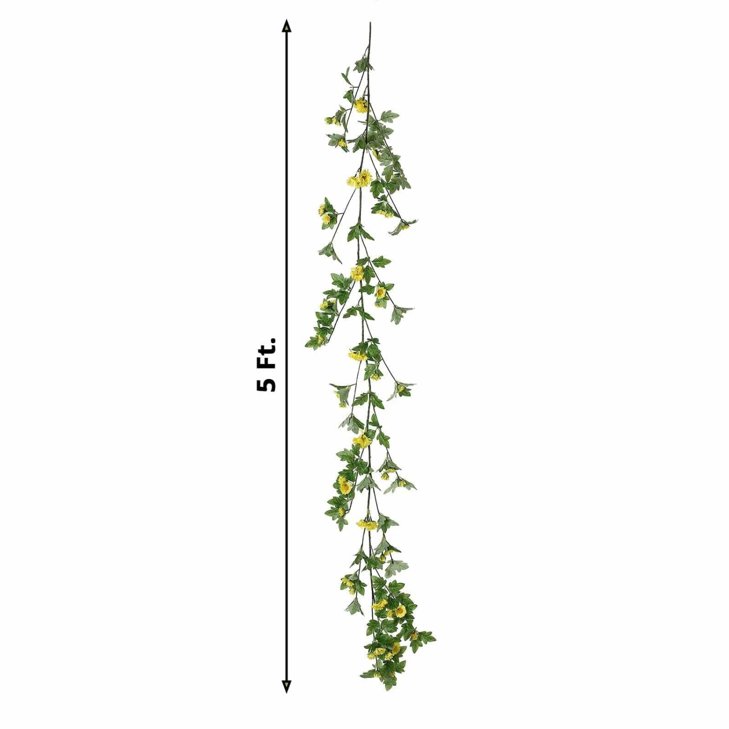 5 Feet Silk Daisy Flowers Garland With Magnolia Leaves Hanging Vine - Image 11