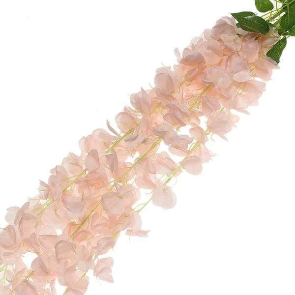 5 Strands 42" Tall Hanging Artificial Wisteria Flowers Vine Garland Plant - Image 7
