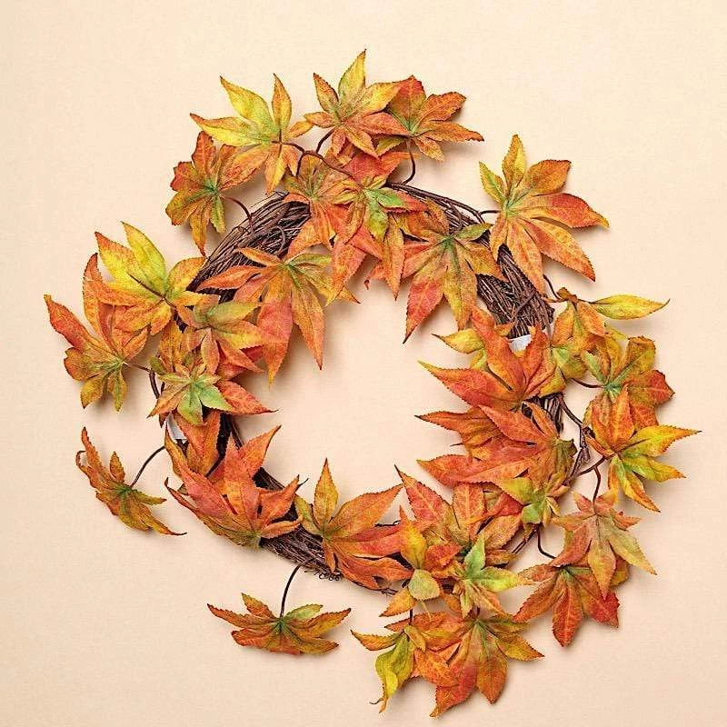 70 In Artificial Fall Maple Leaf Garland Faux Autumn Foliage - Image 2