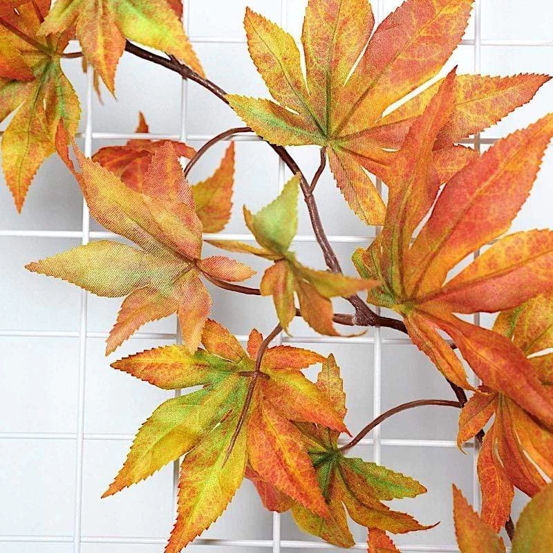 70 In Artificial Fall Maple Leaf Garland Faux Autumn Foliage - Image 6