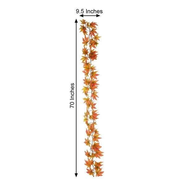 70 In Artificial Fall Maple Leaf Garland Faux Autumn Foliage - Image 9