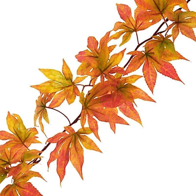 70 In Artificial Fall Maple Leaf Garland Faux Autumn Foliage - Image 10