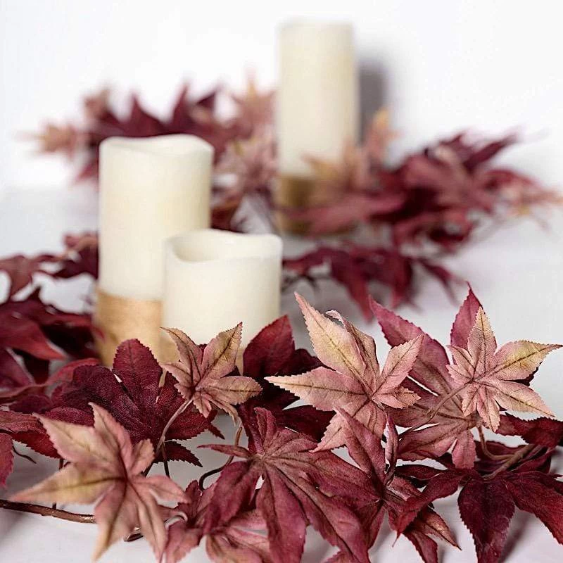 70 In Artificial Fall Maple Leaf Garland Faux Autumn Foliage - Image 15