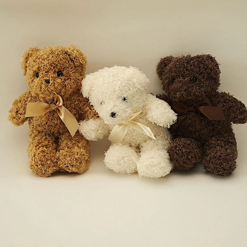 3 Assorted 7 In Teddy Bears Plush Stuffed Toys Party Gifts And Decor - Image 5