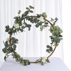 20 In Round Metal Floral Hoop Standing Wreath Ring Centerpiece