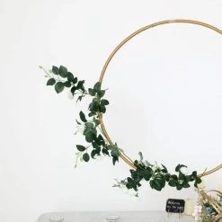 28 In Wide Metal Round Hoop Hanging Wreath Ring