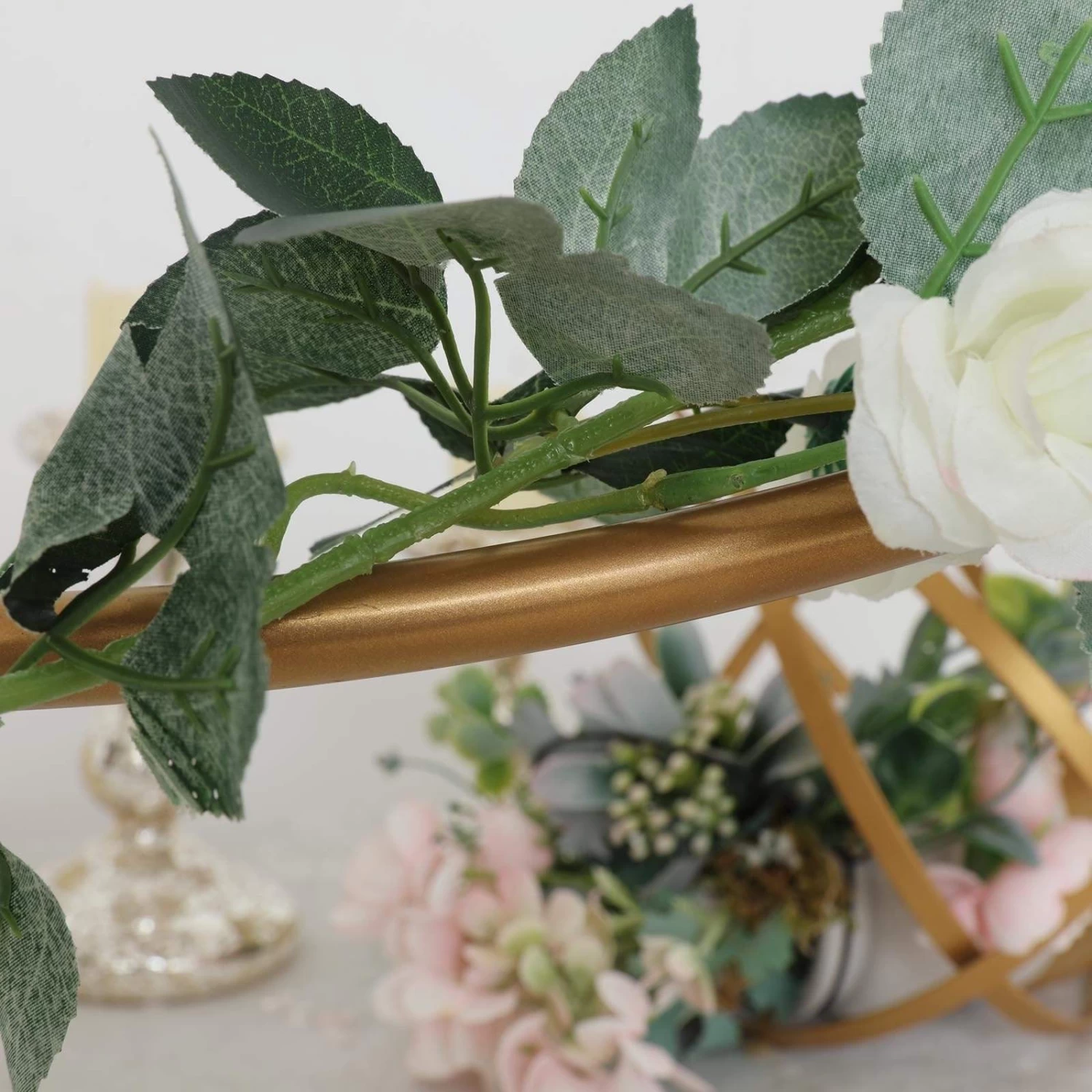 36 In Wide Metal Round Hoop Hanging Wreath Ring - Image 14