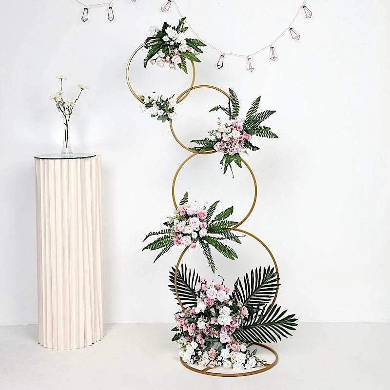 Metal Hoops Pillar Stand Backdrop Decoration - Image 17