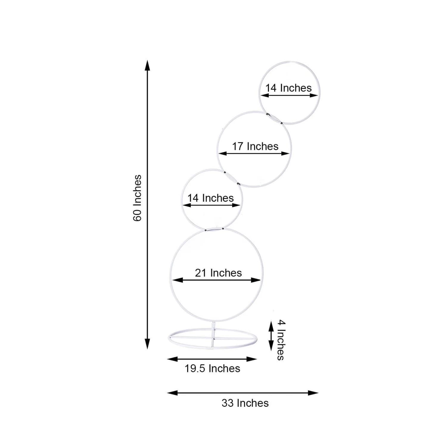 Metal Hoops Pillar Stand Backdrop Decoration - Image 20