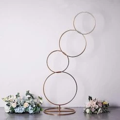 Metal Hoops Pillar Stand Backdrop Decoration
