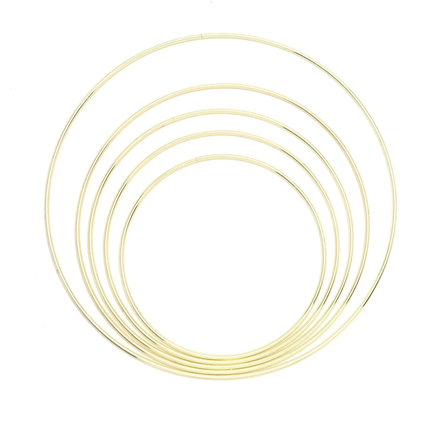 5 Pcs Metal Round Hoops Hanging Wreaths Rings - Image 4