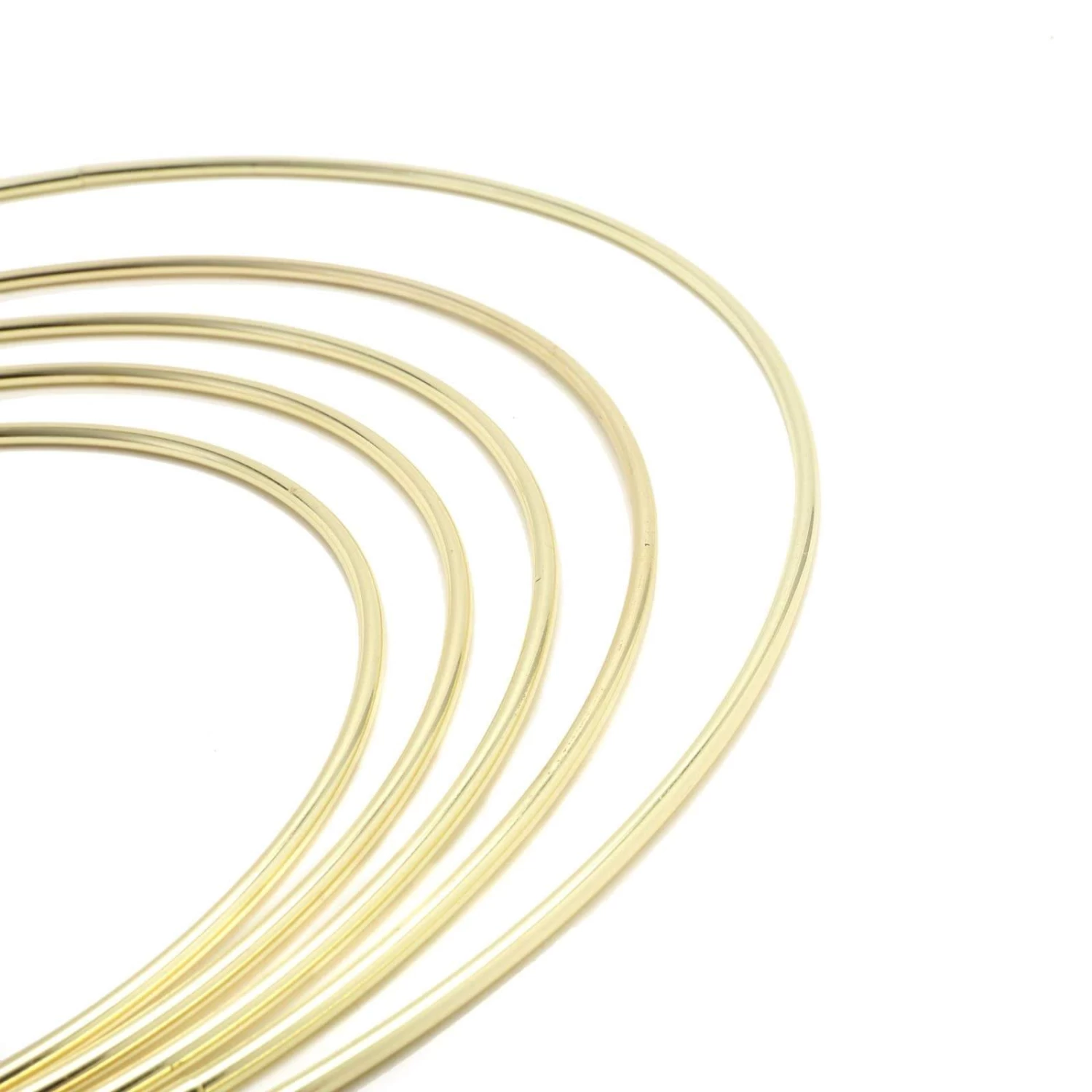 5 Pcs Metal Round Hoops Hanging Wreaths Rings - Image 5