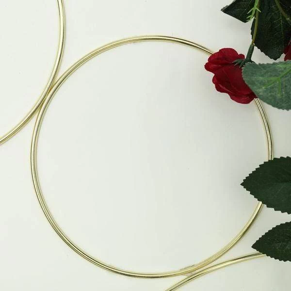 5 Pcs Metal Round Hoops Hanging Wreaths Rings - Image 8
