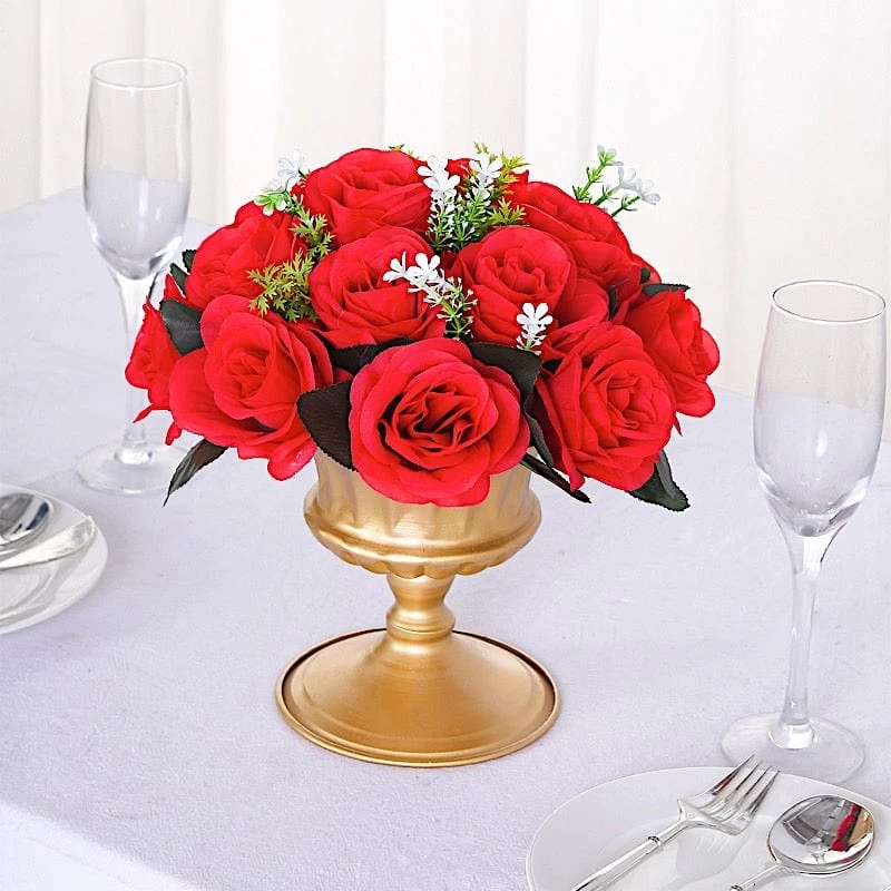 2 Silk Roses 10" Artificial Flower Ball Bouquets Centerpieces - Image 16