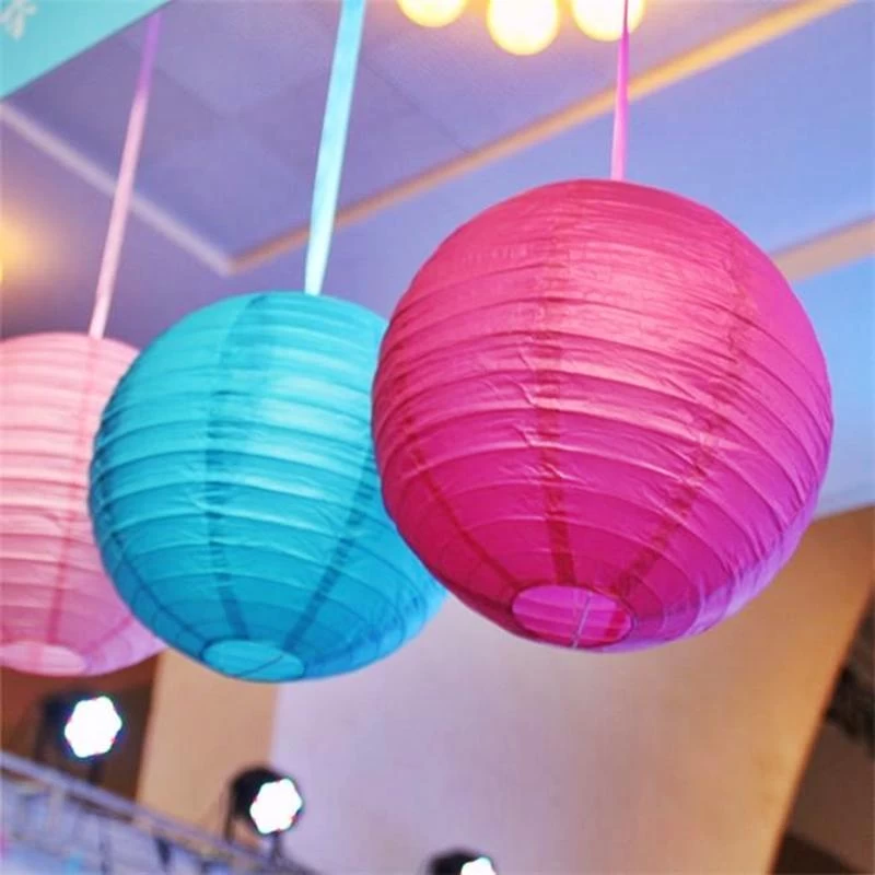 6 Pcs Large Assorted 16" 20" 24" Hanging Paper Lanterns - Image 17