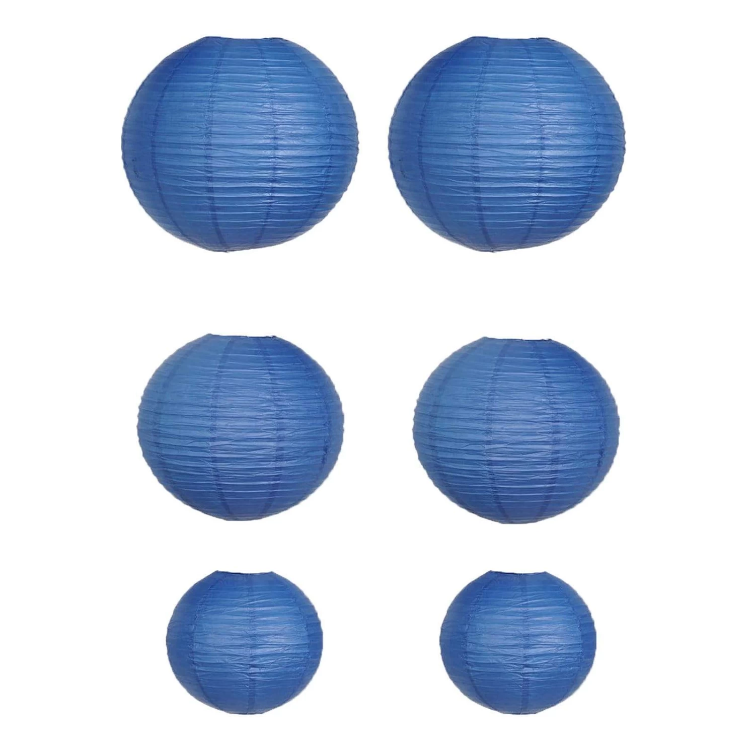 6 Pcs Large Assorted 16" 20" 24" Hanging Paper Lanterns - Image 19