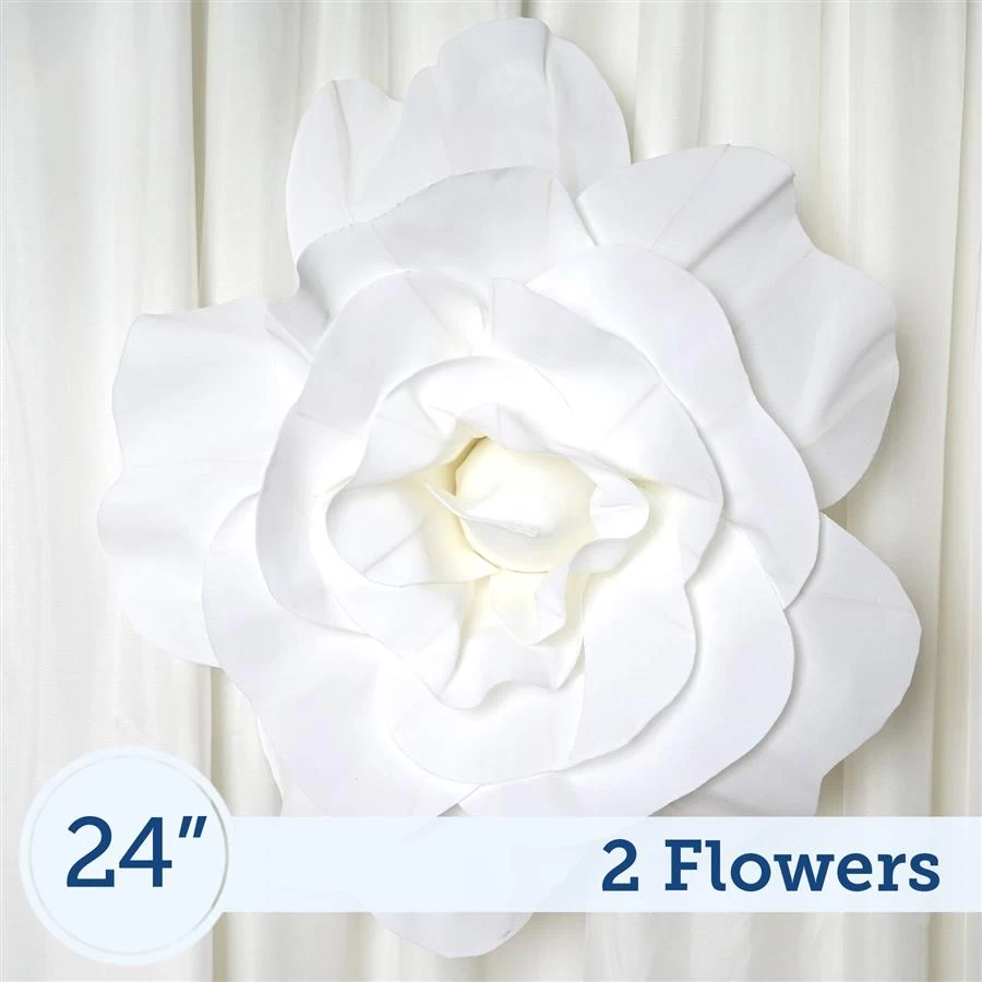 2 Pcs 24" Wide Foam Giant Roses For Flower Walls - Image 3
