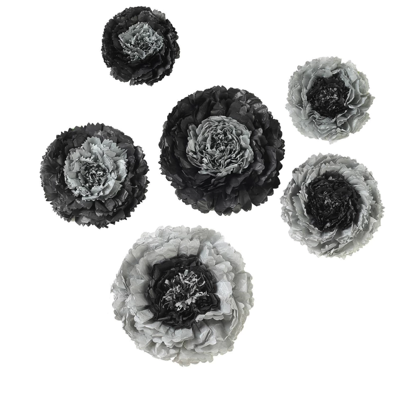 6 Pcs 12 In 16 In 20 In Wide Carnations Extra Large Paper Tissue Flowers - Image 7