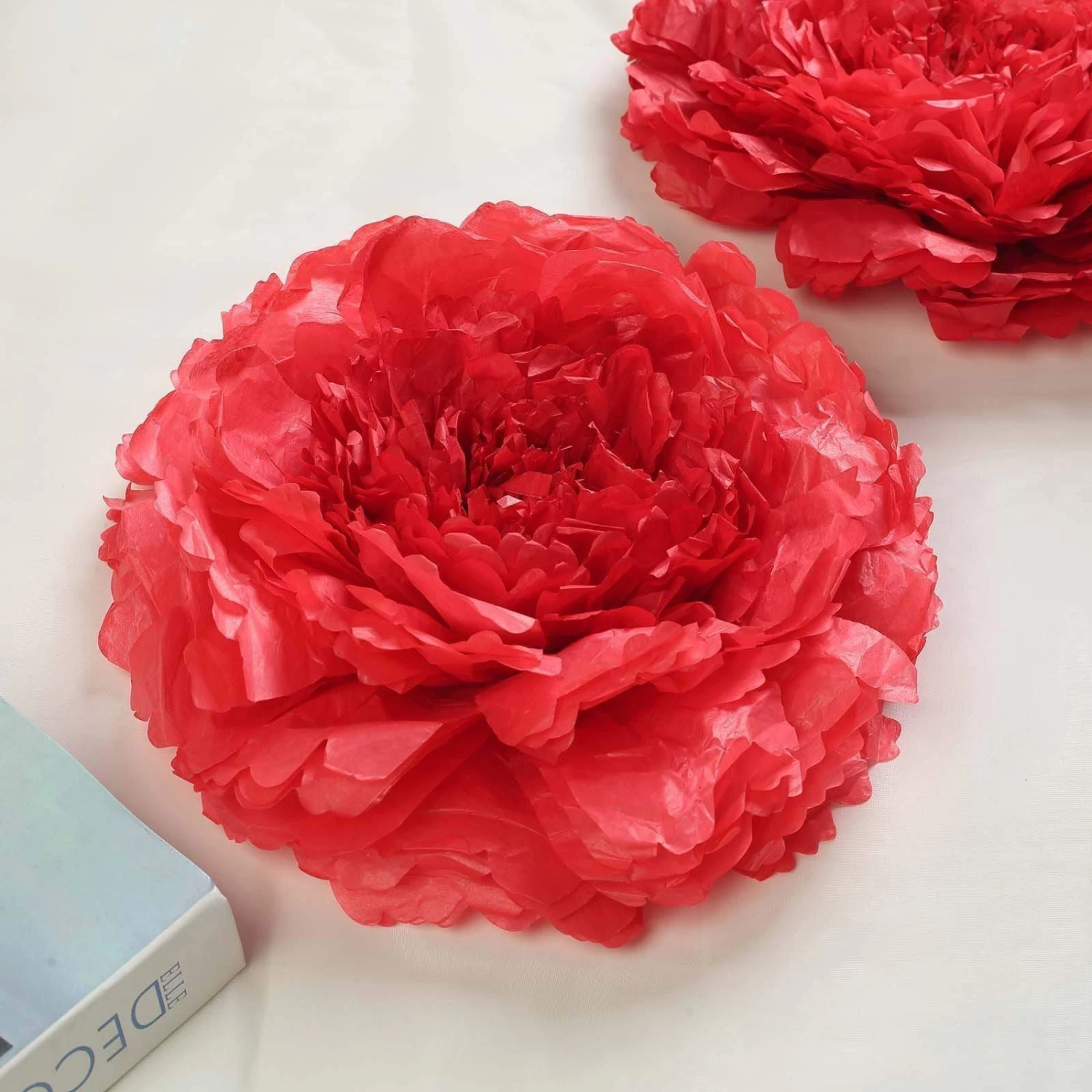 6 Pcs 12 In 16 In 20 In Wide Carnations Extra Large Paper Tissue Flowers - Image 16