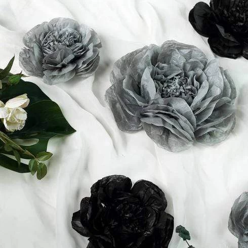 6 Pcs 7 In 9 In 11 In Paper Peony Tissue Flowers - Image 2
