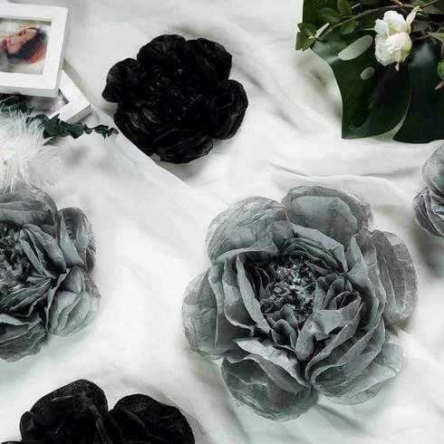 6 Pcs 7 In 9 In 11 In Paper Peony Tissue Flowers - Image 4