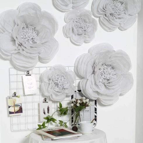 6 Pcs 7 In 9 In 11 In Paper Peony Tissue Flowers - Image 10