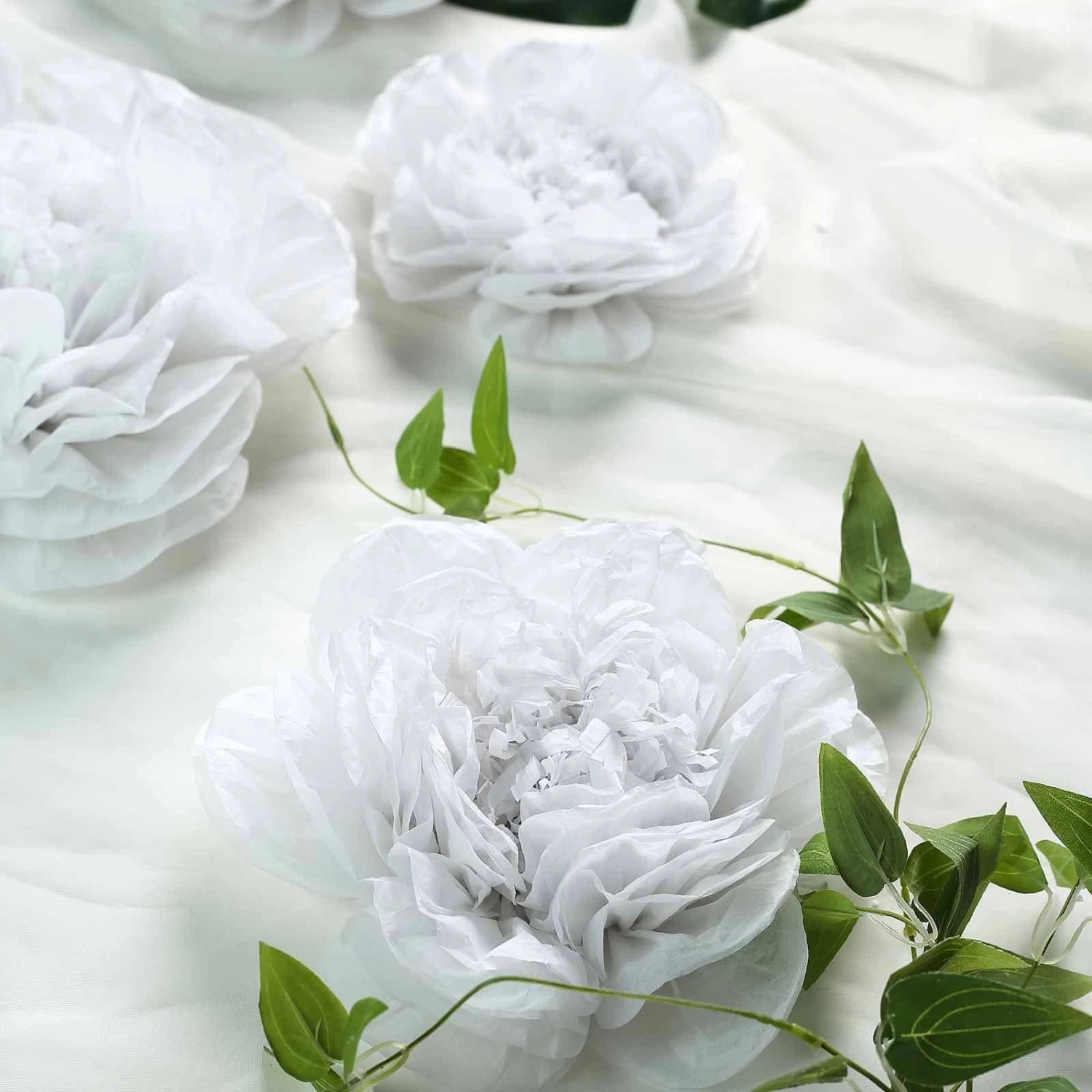 6 Pcs 7 In 9 In 11 In Paper Peony Tissue Flowers - Image 12