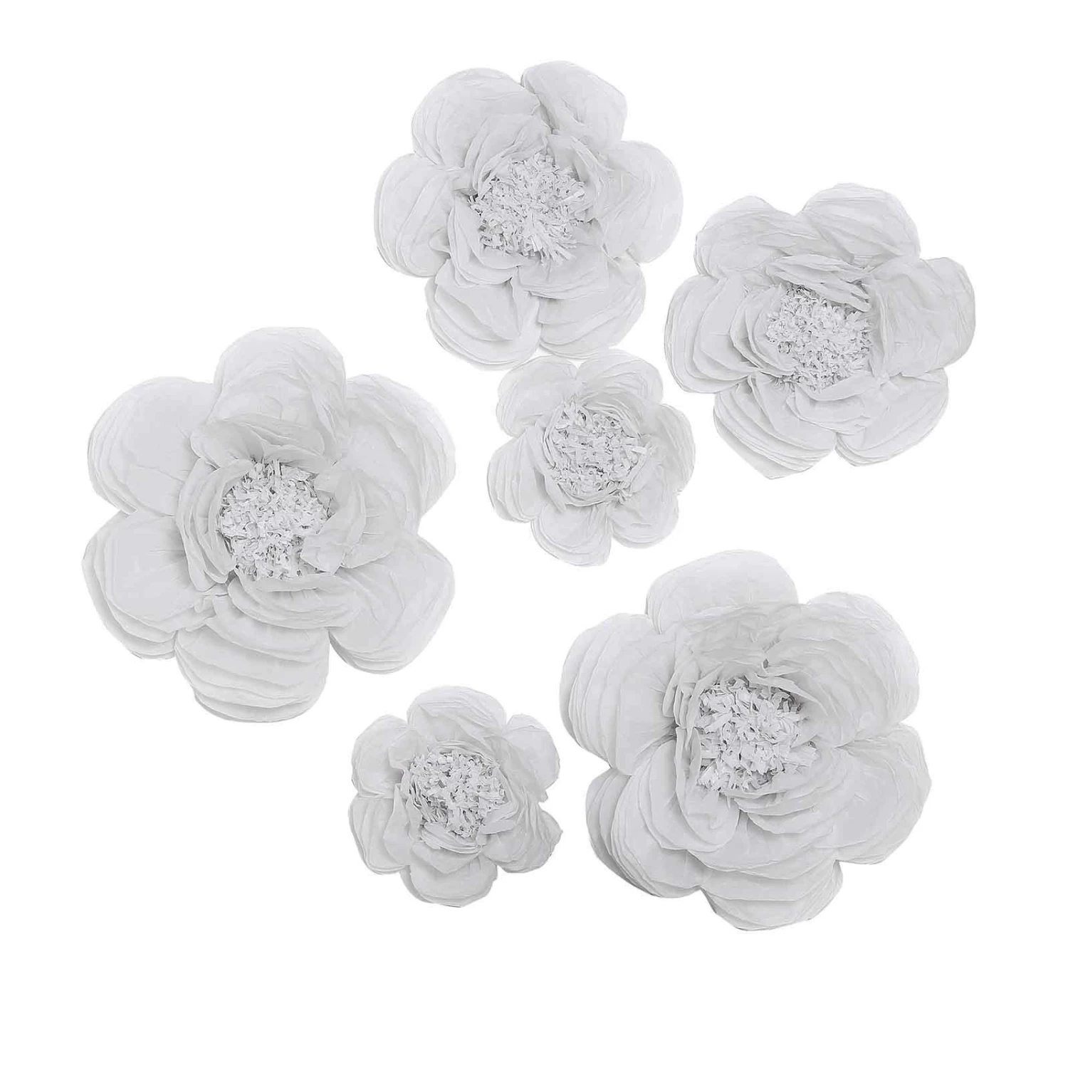 6 Pcs 7 In 9 In 11 In Paper Peony Tissue Flowers - Image 13