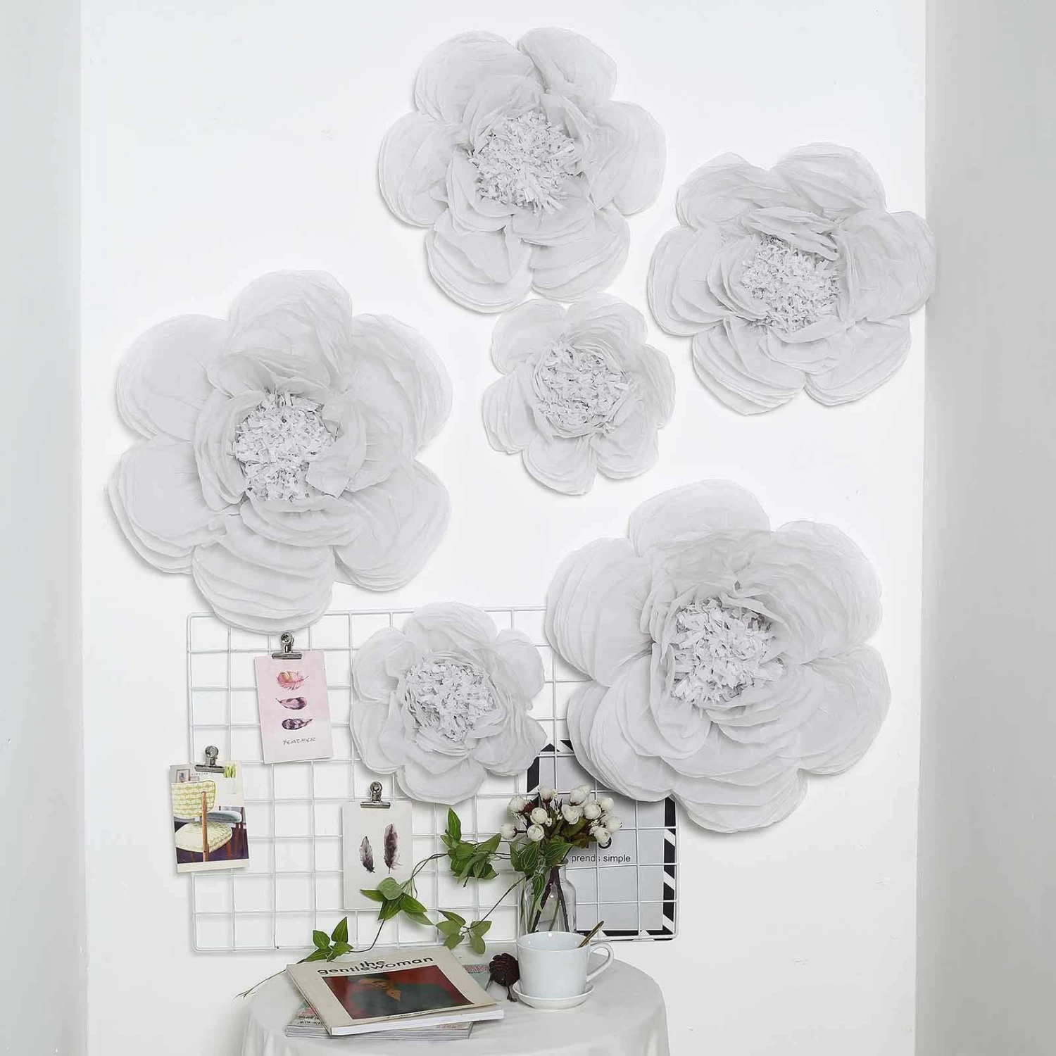 6 Pcs 7 In 9 In 11 In Paper Peony Tissue Flowers - Image 9
