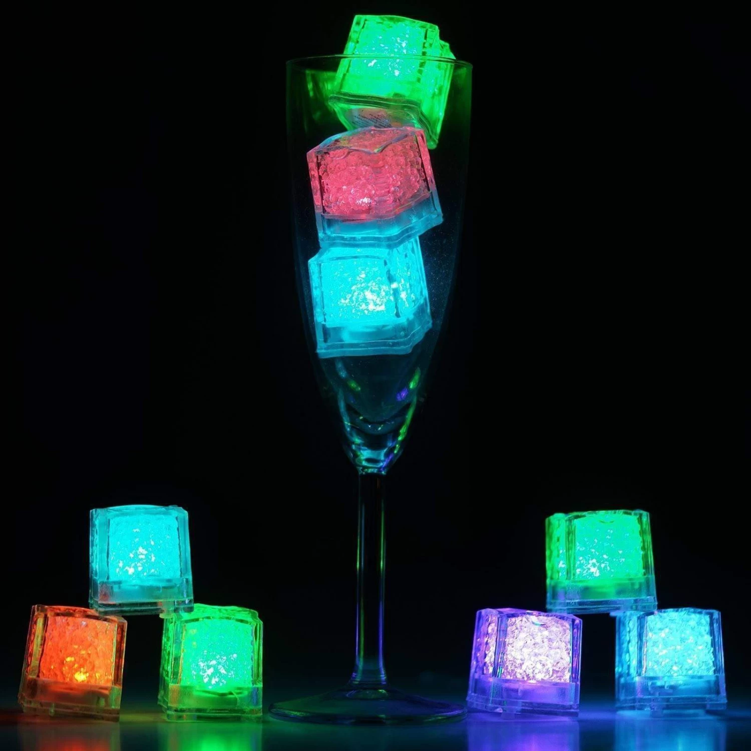 12 Pcs White LED Small Submersible Cube Lights - Image 17