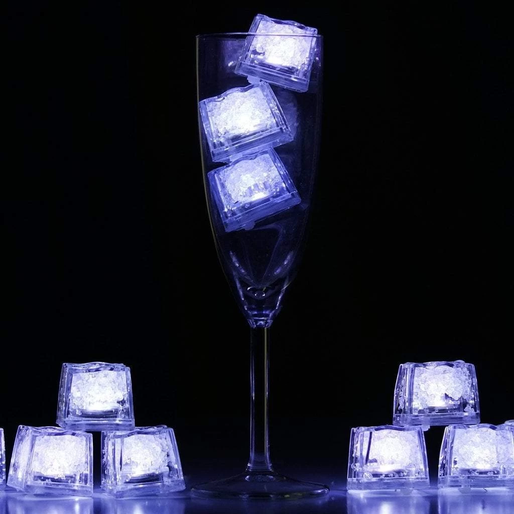 12 Pcs White LED Small Submersible Cube Lights