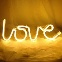 13 In Warm White Love Neon Sign LED Backdrop Wall Decorative Lights