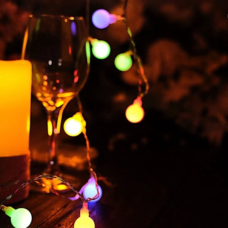 16 Feet Assorted LED Bulbs Battery Operated String Lights Garland With Remote - Image 8