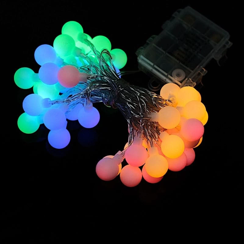16 Feet Assorted LED Bulbs Battery Operated String Lights Garland With Remote