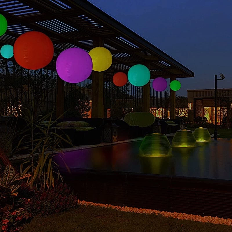 16 In Assorted LED Ball Inflatable Floating Pool Light - Image 5