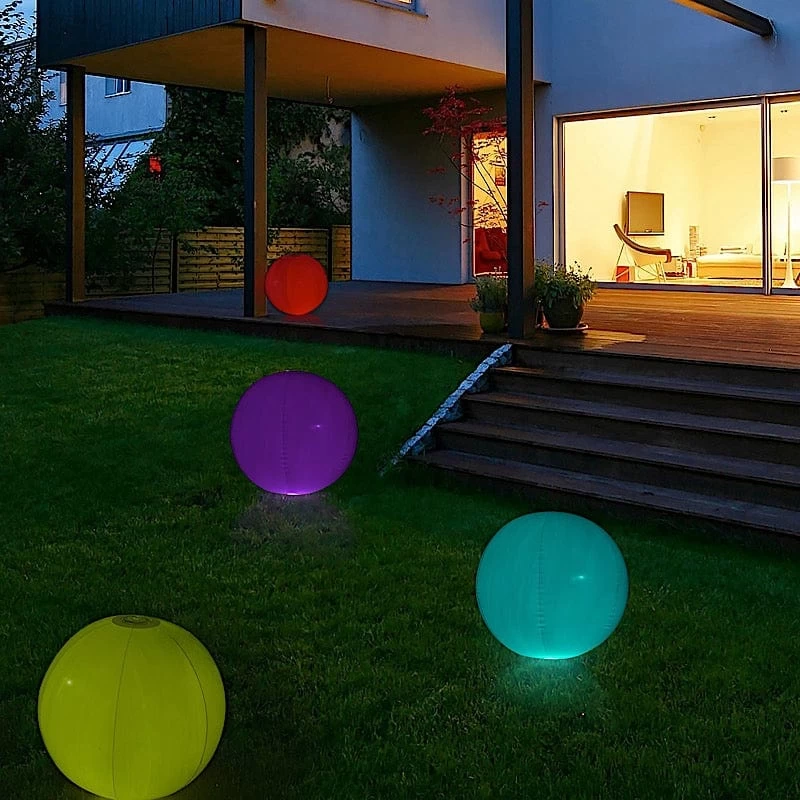 16 In Assorted LED Ball Inflatable Floating Pool Light - Image 2