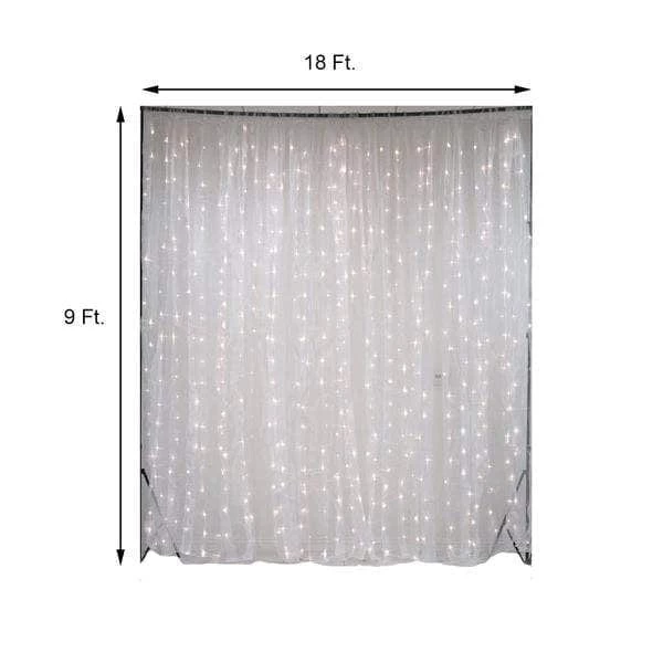 18 Feet X 9 Feet LED Lights With Organza Backdrop Curtain - Image 3