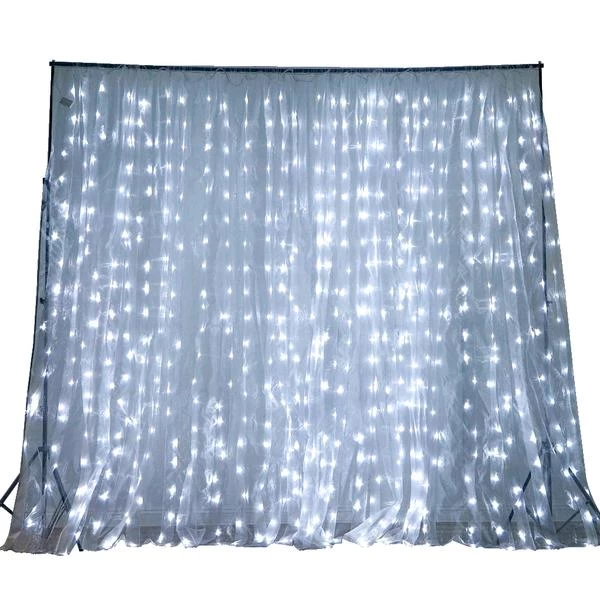 18 Feet X 9 Feet LED Lights With Organza Backdrop Curtain - Image 13