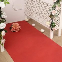 100 Feet Red Rayon Wedding Aisle Runner