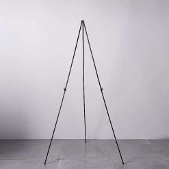 65 In Tall Black Metal Easel Collapsible Tripod Stand
