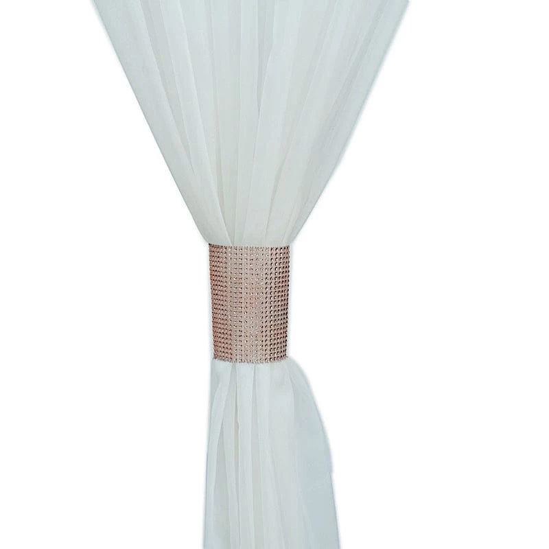 4 Rhinestone Mesh With Velcro Curtain Tie Backs Backdrop Drapery Bands - Image 18