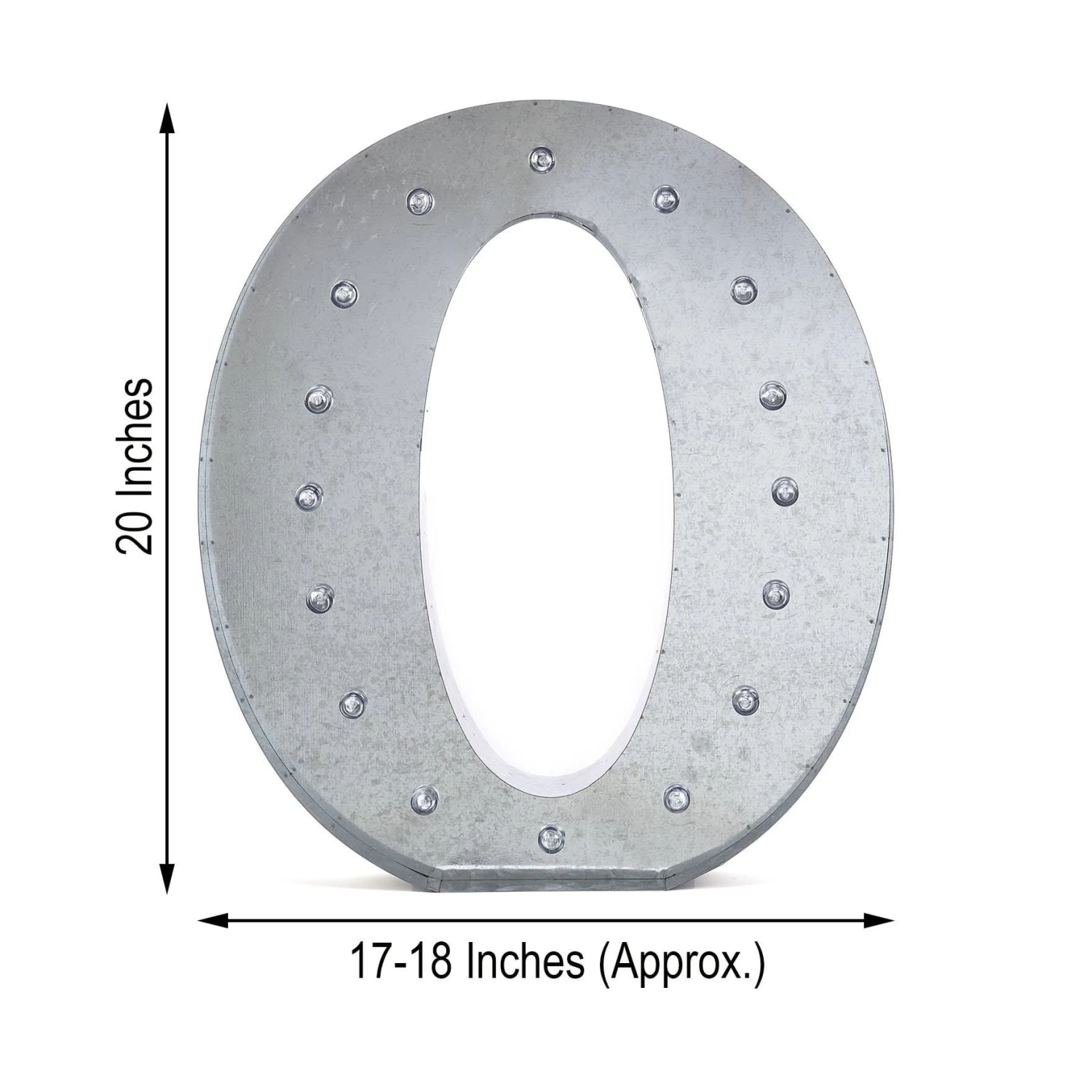 Silver Marquee Number Warm White LED Lighted Sign - Image 2